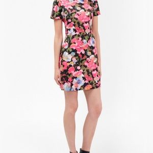 French Connection Adeline pink floral mini dress